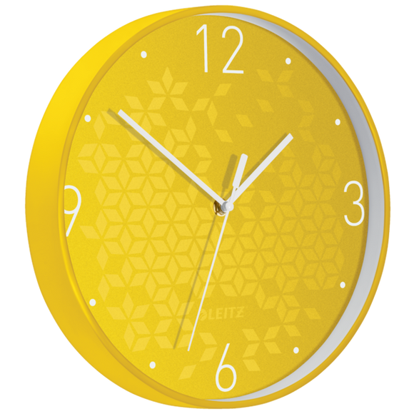 Leitz WOW Silent Wall Clock Yellow