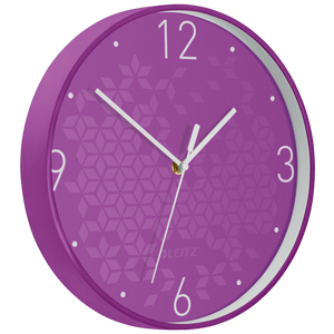 Leitz WOW Silent Wall Clock Purple