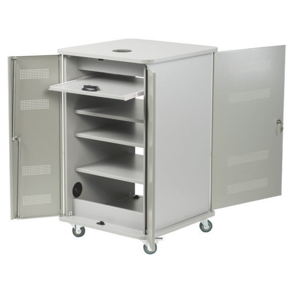 Nobo Multimedia Cabinet Silver/Grey Code