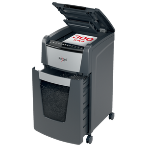 Rexel Optimum AutoFeed+ 300X Automatic Cross Cut Paper Shredder Black