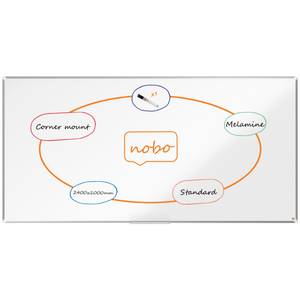 Nobo Premium Plus Melamine Whiteboard 2400x1200mm