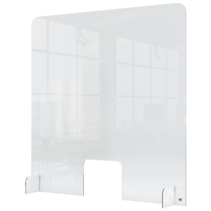 Nobo Clear Acrylic Protective Counter Partition Screen With Transaction Window 700x850mm