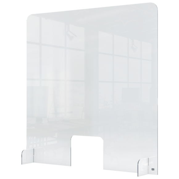 Nobo Clear Acrylic Protective Counter Partition Screen With Transaction Window 700x850mm