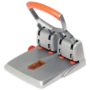 Rapid Supreme Heavy Duty Hole Punch HDC150/4-hole Silver/Orange