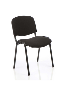 ISO Stacking Chair Black Fabric Black Frame