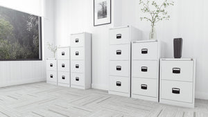 Qube by Bisley 2 Drawer Filing Cabinet Chalk White