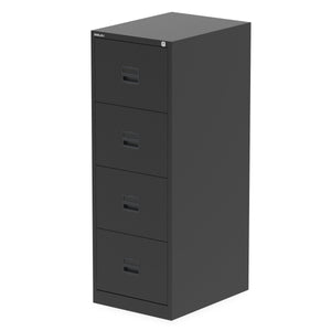 Qube by Bisley 4 Drawer Filing Cabinet Black