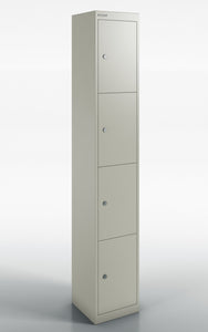 Qube by Bisley Locker 4 Door 1800mm High 457 Deep Goose Grey