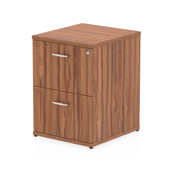 Impulse 2 Drawer Filing Cabinet Walnut