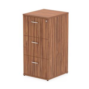 Impulse 3 Drawer Filing Cabinet Walnut