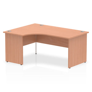 Impulse 1600mm Left Crescent Desk Beech Top Panel End Leg