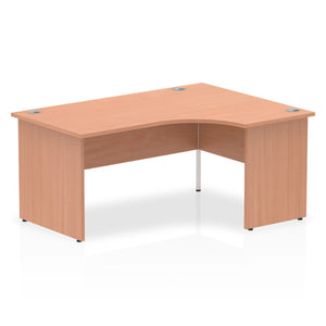 Impulse 1600mm Right Crescent Desk Beech Top Panel End Leg