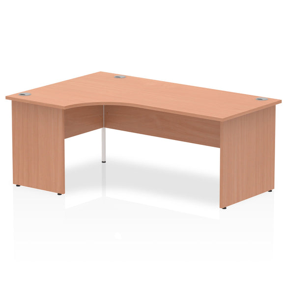 Impulse 1800mm Left Crescent Desk Beech Top Panel End Leg