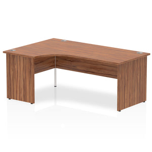 Impulse 1800mm Left Crescent Desk Walnut Top Panel End Leg