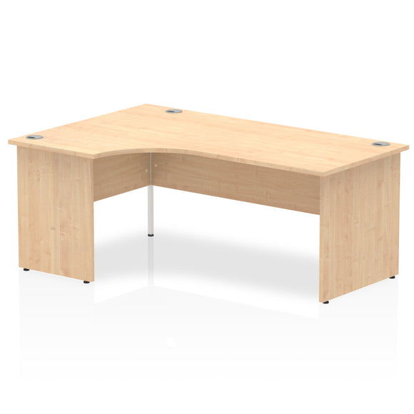 Impulse 1800mm Left Crescent Desk Maple Top Panel End Leg