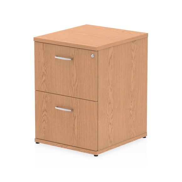 Impulse 2 Drawer Filing Cabinet Oak