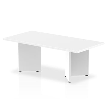 Impulse 1200mm Coffee Table White Top Arrowhead Leg