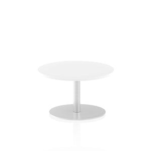 Italia 600mm Poseur Round Table White Top 475mm High Leg