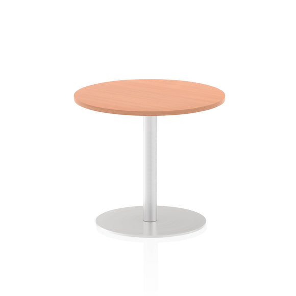 Italia 600mm Poseur Round Table Beech Top 725mm High Leg