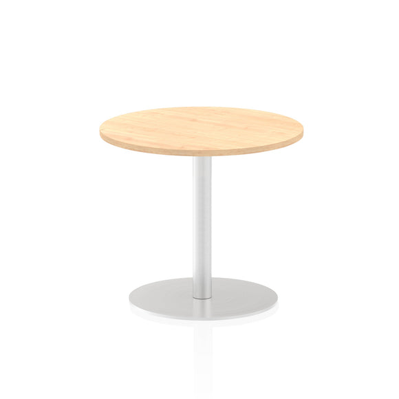 Italia 600mm Poseur Round Table Maple Top 725mm High Leg