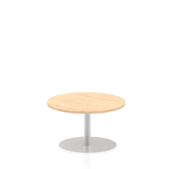 Italia 800mm Poseur Round Table Maple Top 475mm High Leg