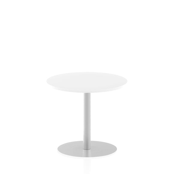 Italia 800mm Poseur Round Table White Top 725mm High Leg