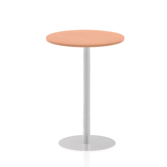 Italia 800mm Poseur Round Table Beech Top 1145mm High Leg