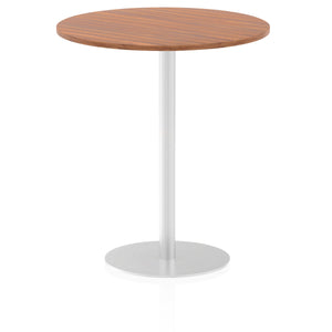 Italia 1000mm Poseur Round Table Walnut Top 1145mm High Leg