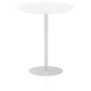 Italia 1000mm Poseur Round Table White Top 1145mm High Leg