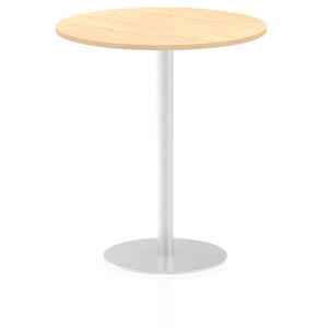 Italia 1000mm Poseur Round Table Maple Top 1145mm High Leg