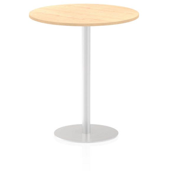 Italia 1000mm Poseur Round Table Maple Top 1145mm High Leg