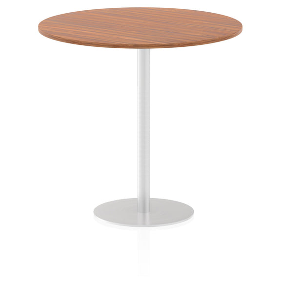 Italia 1200mm Poseur Round Table Walnut Top 1145mm High Leg