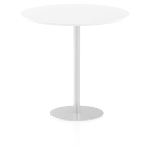 Italia 1200mm Poseur Round Table White Top 1145mm High Leg