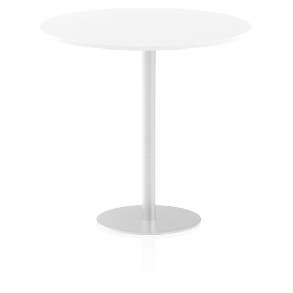 Italia 1200mm Poseur Round Table White Top 1145mm High Leg