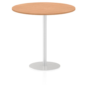 Italia 1200mm Poseur Round Table Oak Top 1145mm High Leg