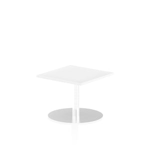 Italia 600mm Poseur Square Table White Top 475mm High Leg