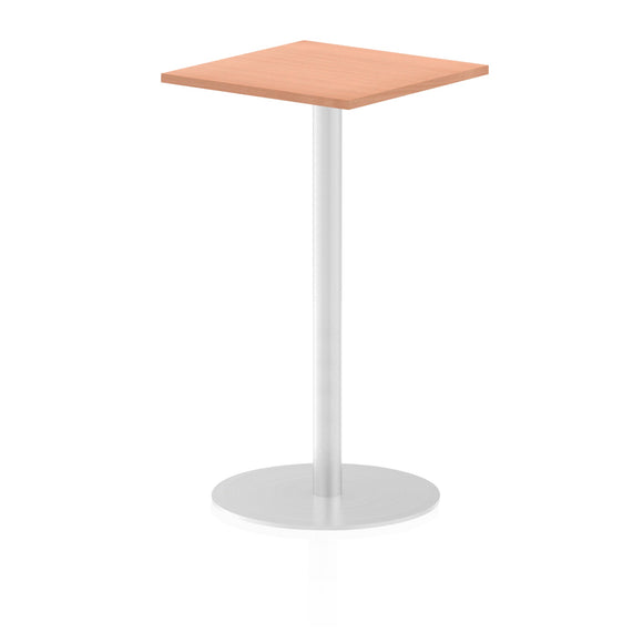 Italia 600mm Poseur Square Table Beech Top 1145mm High Leg