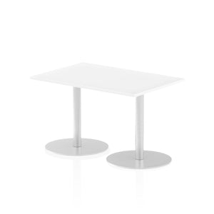 Italia 1200 x 800mm Poseur Rectangular Table White Top 725mm High Leg