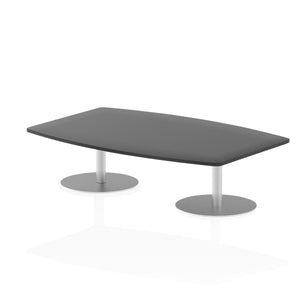 Italia 1800mm Poseur High Gloss Table Black Top 475mm High Leg