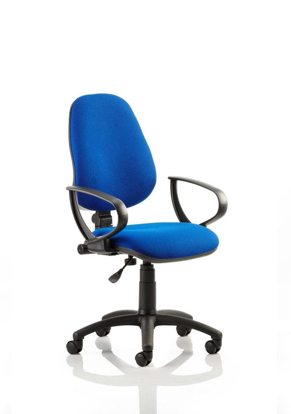 Eclipse Plus I Lever Task Operator Chair Blue With Loop Arms