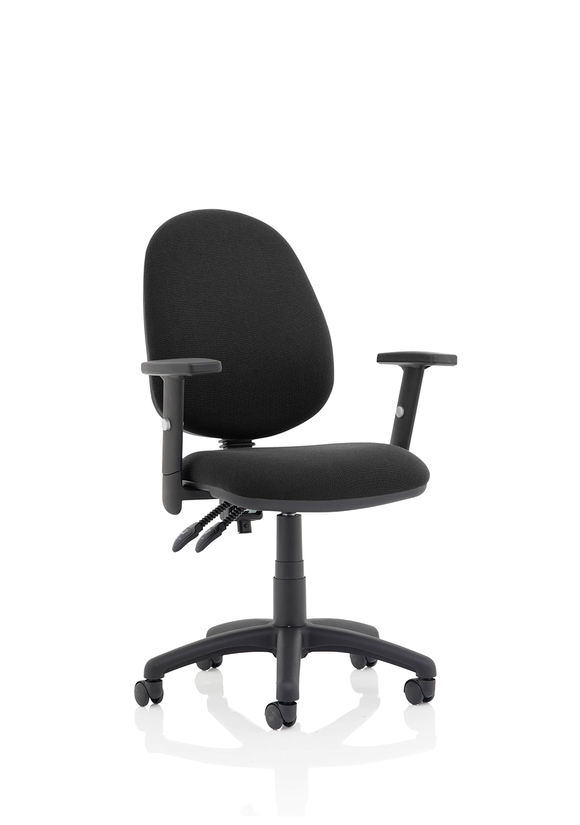 Eclipse Plus II Lever Task Operator Chair Black With Height Adjustable Arms