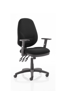 Eclipse Plus XL Lever Task Operator Chair Black With Height Adjustable Arms
