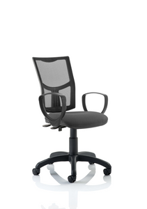 Eclipse Plus II Lever Task Operator Chair Mesh Back With Charcoal Seat With loop Arms