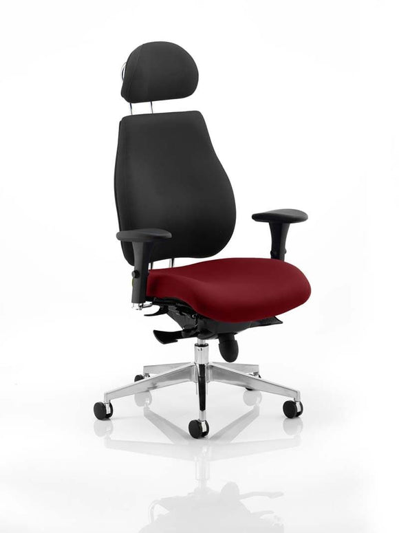 Chiro Plus Ultimate With Headrest Bespoke Colour Seat ginseng Chilli