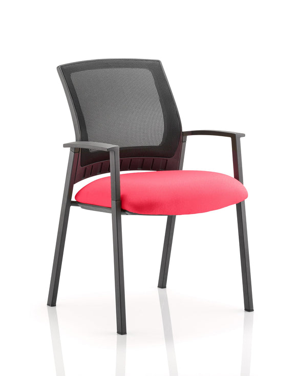 Metro Visitor Chair Bespoke Colour Seat Bergamot Cherry