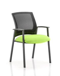 Metro Visitor Chair Bespoke Colour Seat myrrh Green