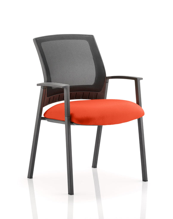 Metro Visitor Chair Bespoke Colour Seat Tabasco Orange