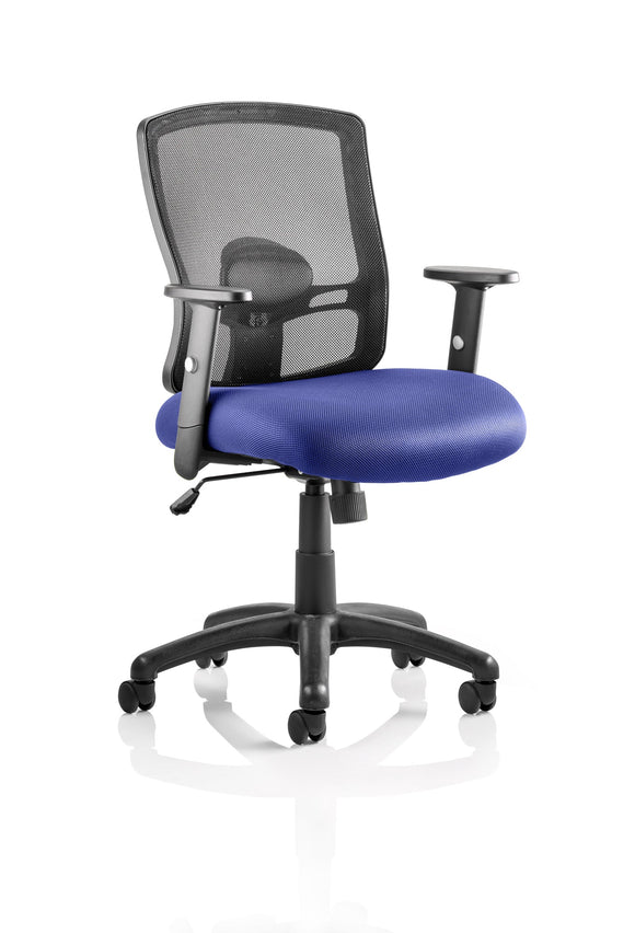 Portland Task Operator Bespoke Colour Airmesh Seat Stevia Blue