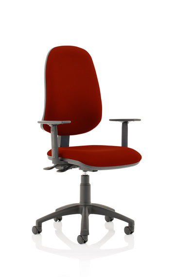 Eclipse Plus XL Lever Task Operator Chair Bespoke With Height Adjustable Arms In ginseng Chilli