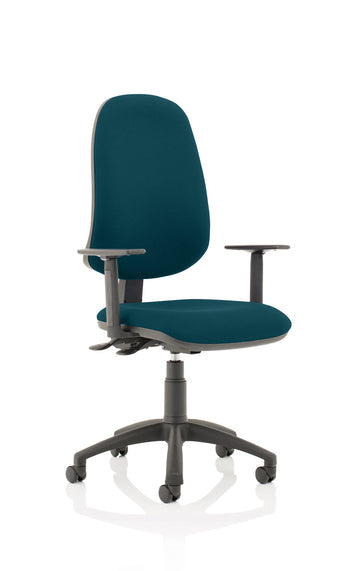 Eclipse Plus XL Lever Task Operator Chair Bespoke With Height Adjustable Arms In Maringa Teal